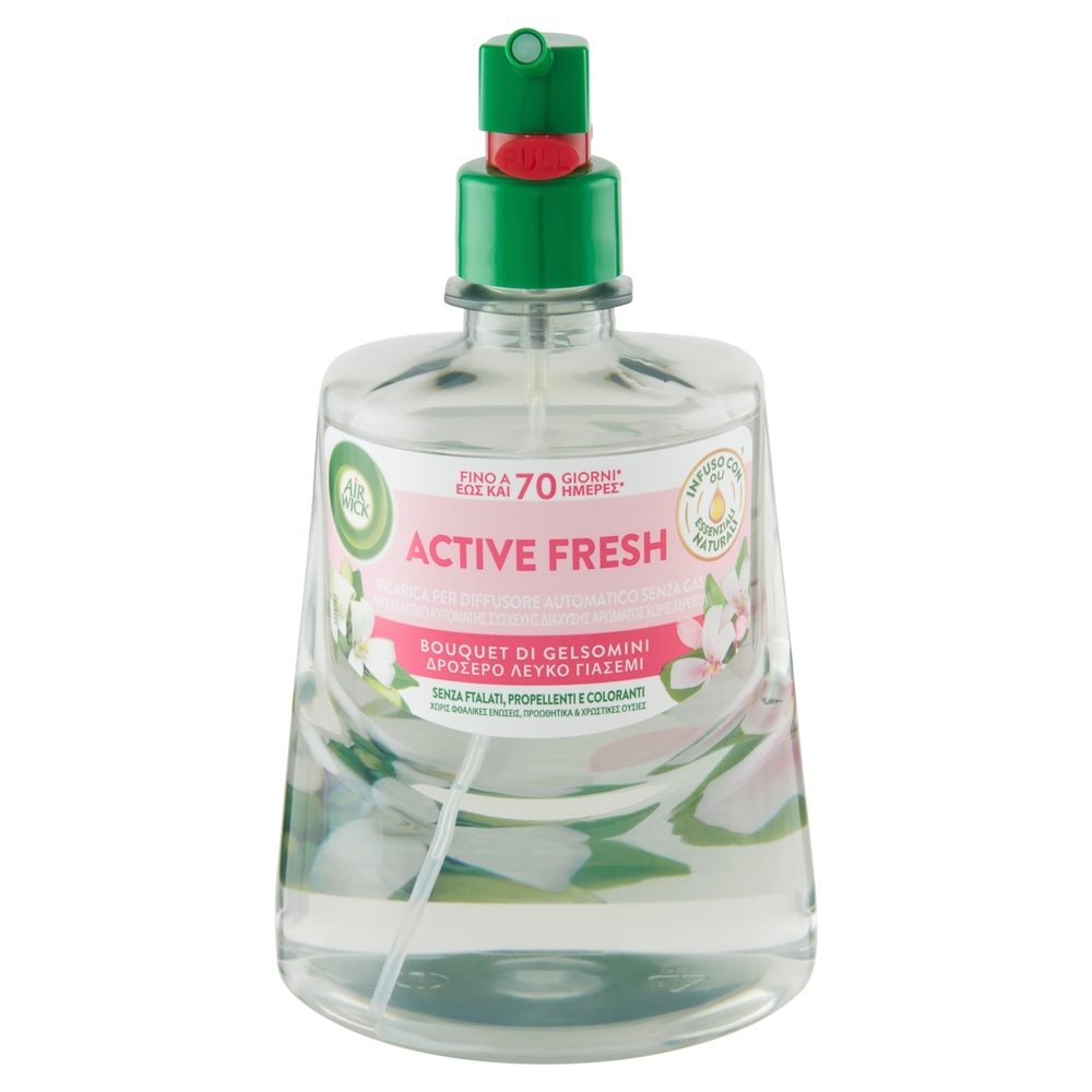 Air Wick Active Fresh Ricarica per Diffusore Automatico Gelsomino Profumatore per ambiente 228 ml